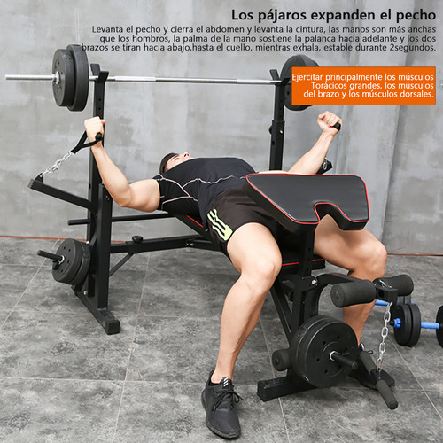 Gimnasio En Casa Multifuncional Brazo Halar Abdomen Pro Negro