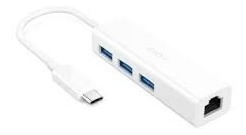 Imagen 3 de 6 de Cable Adaptador Usb-c Tipo C A Hub Usb Rj45 Ethernet