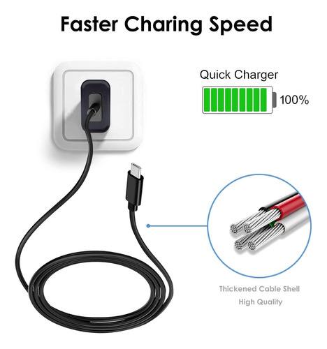 Cargador De Pared Rápido Tipo C Para Kindle Fire Y Oasis