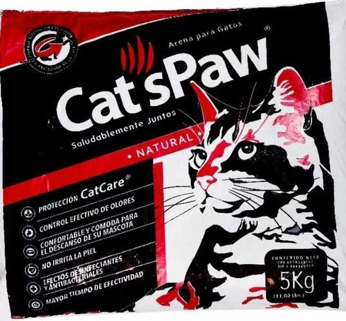Arena Para Gatos Lecho Sanitario Cats Paw 5 Kg