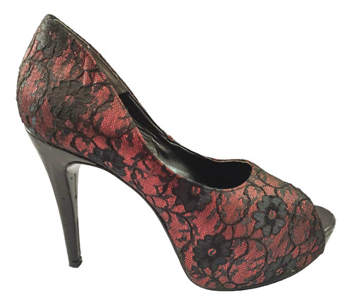 Zapato Stiletto Fiesta Boca De Pez Mujer - Art 25800