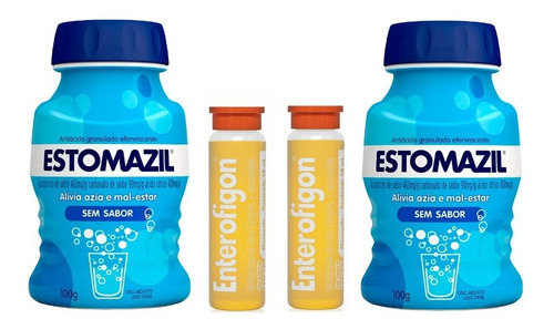 Kit Carnaval Estomazil Sem Sabor + Enterofigon Sabor Pêssego