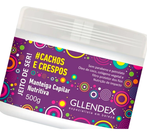 Gllendex Jeito De Ser Mascara Nutritiva Rulos Cachos 500gr