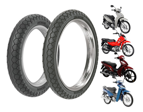 Par De Pneus Novos Para Biz / Pop / Web 2.50-17 + 80/100-14
