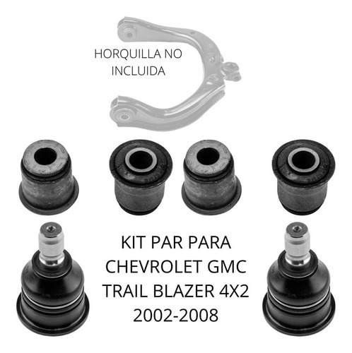 Kit Bujes Y Par Rotulas Chevrolet Trail Blazer 4x2 2002-2008