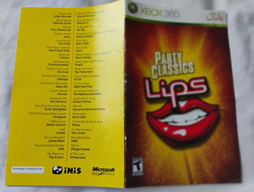 Lips: Party Classics Xbox 360 Juego Fisico (Usado)