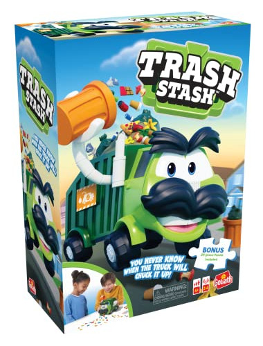 Juego Goliath Trash Stash Con Rompecabezas De 24 Piezas Para