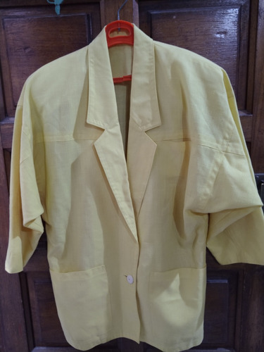 Saco Blazer Amarillo Retro Vintage 