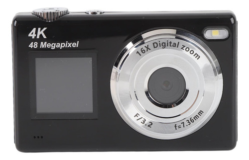 Câmera Digital Hd 4k 48mp, Tela Dupla, Zoom 16x, Foco Automá