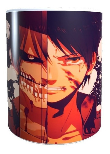 Taza Attack On Titan. Ataque Los Titanes Alta Calidad