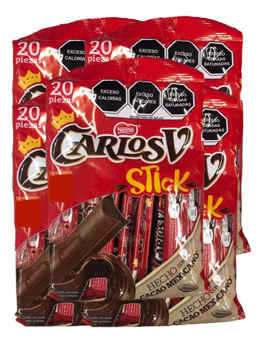 Chocolate Carlos V Stick 20pz