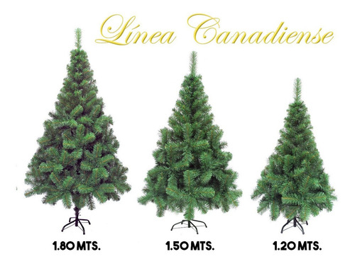 Árbol De Navidad Canadiense Extra Lujo 1,80 M P Metal-sheshu Color Verde