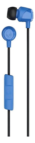 Fones de ouvido Skullcandy Jib Blue com microfone e controle remoto na caixa