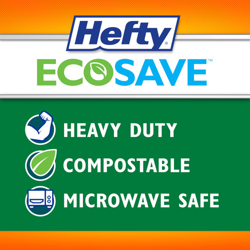 Bandejas De Papel Hefty Ecosave 100 Compostáveis Com 5 Compa