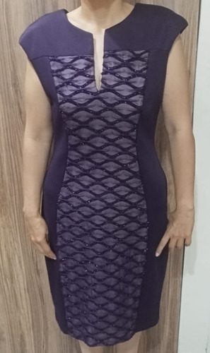 2 Hermosos Vestidos Marca Connected. Negro T12, Violeta T6 (Usado)