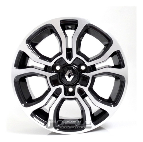 Roda Aro 14x5 3x100 M7 Krmai Kwid / Valor Unitário Cor Preta Diamante