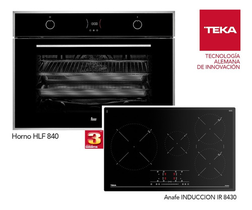 Combo Teka Horno Hlf840 80cm + Anafe Ir8430 Inox 80cm