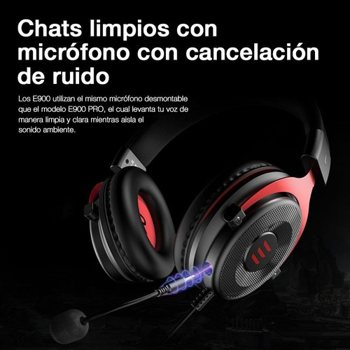 Imagen 3 de 10 de Auriculares Gamers Headset Para Pc Eksa E900 Multiplataforma