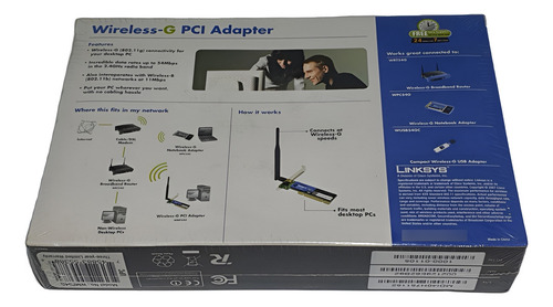Tarjeta De Red Cisco Linksys Wireless-g Pci Adapter Wmp54g