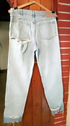 Pantalón Wrangler Prelavado Roto Hombre Talle 33 (44) Ver (Usado)