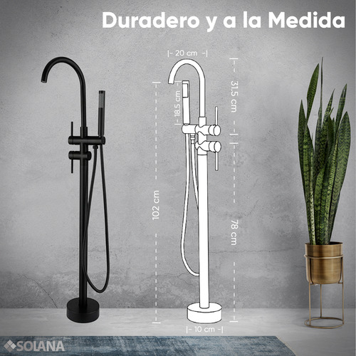 Solana Kit Bañera Ovalada De Acrílico Solido 180x90 Cm Con Desnivel con Grifo Independiente Tipo Cuello Cisne Negro Kit de Lujo Bañera Acrílico De Alto Brillo y Grifo de Acero Para Cuarto de Baño