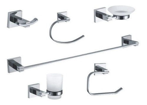 Imagen 1 de 8 de Peirano Set De Accesorios Para Baño Linea 11000 6 Piezas
