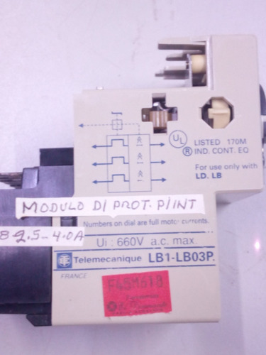 Modulo D/prot P/int 2.5-4.0a Cat Lb1lb03p08 Mca Telemecaniq