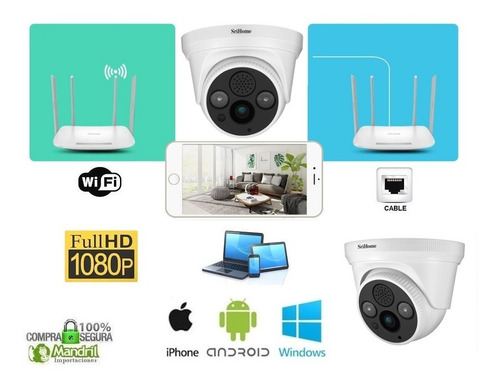 Cámara Vigilancia Ip Wifi Interior Alarma Audio 128gb Sricam