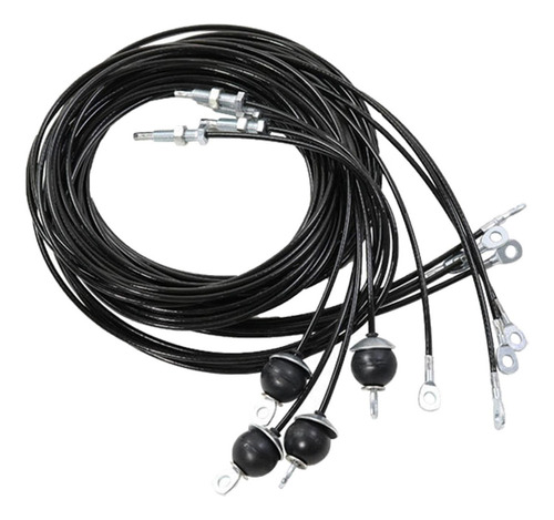 Fitness Steel Cable Heavy Duty Steel Wire Sin Bola Negra 2m
