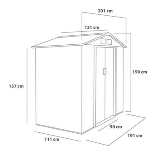Imagen 4 de 6 de Casa De Jardín Galpon Almacen Deposito Metal - Milenio