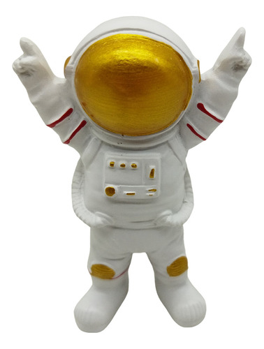 Enfeite Mini Astronauta Cosmonauta Espaço Planeta Cb2066 Cor Branco