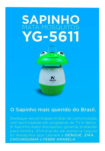 Mata Mosquito Pernilongo Armadilha Abajur Elétrico Sapinho