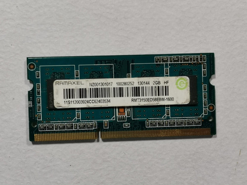 Memoria Ram  2gb Hf  Ramaxel   Uso Original Nz001301017