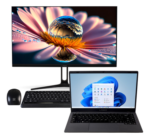 Laptop Xbook Go + Monitor 21.5 + Teclado Mouse Inalambrico
