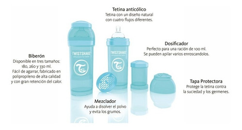 Mamadera Anticólicos 330ml Twistshake By Maternelle
