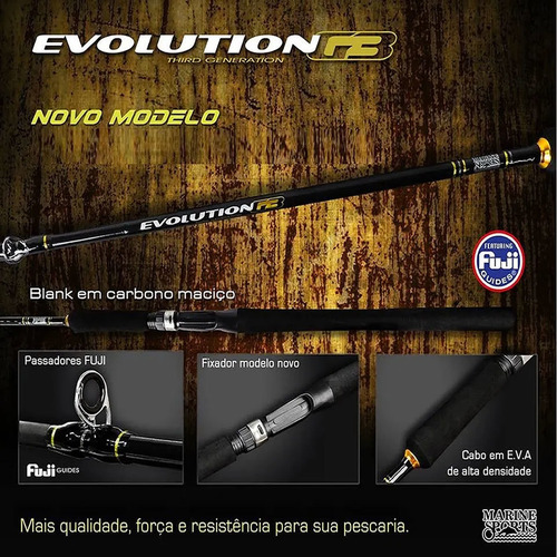 Imagem 4 de 4 de Vara Molinete Evolution G3 Inteira Marine 1,83m A 1,95m