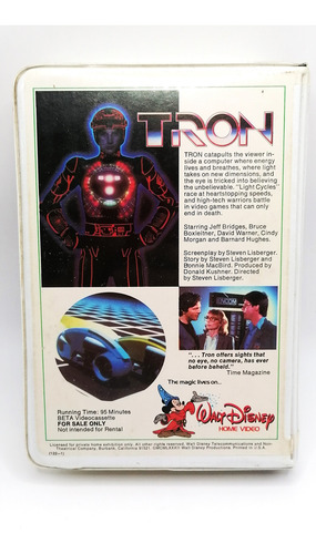 Tron Pelicula Formato Beta 1982 Walt Disney Muy Rara (Usado)