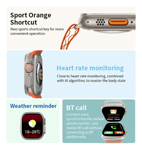 Reloj Inteligente 7+1 Ultra De Llamadas Bluetooth Smartwatch