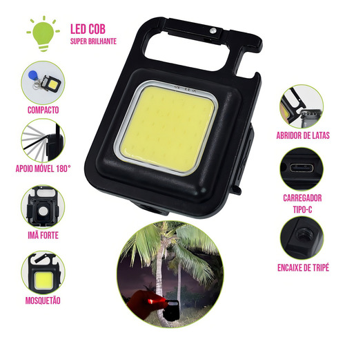 Mini linterna LED portátil con potente imán