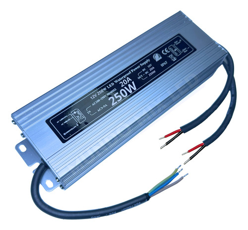 07pçs Fonte Blindada Ip67 Para Leds 250w 20a 12v 110v 220v