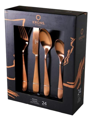 Set Cuchillería Copper 24 Piezas Krons