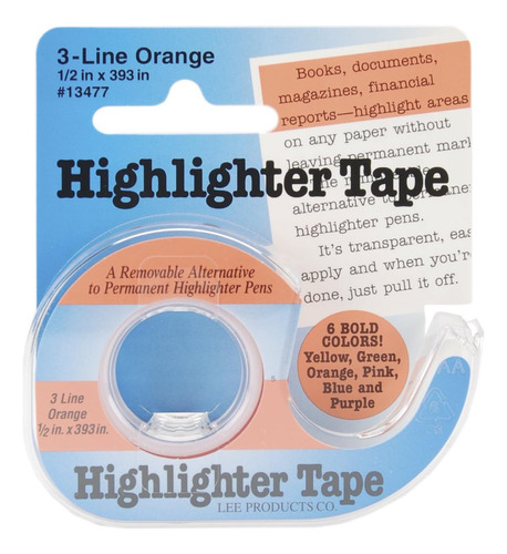 Transparent Tape Lee 1.2cm Wide X 10m Long Orange