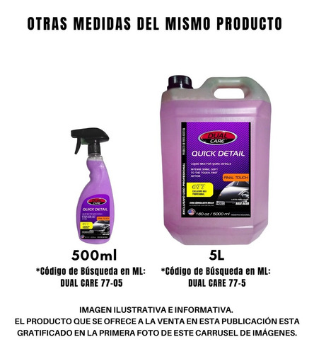 Quick Detail 5 L Cera Líquida Auto Brillo Detailing