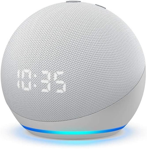 Echo Dot 4 Con Reloj - Parlante Inteligente Color Acero