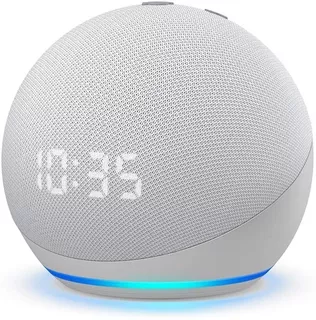 Echo Dot 4 Con Reloj - Parlante Inteligente Color Acero