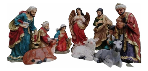 Hermoso Nacimiento Navideño 15 Cm Resina Fina Tradicional