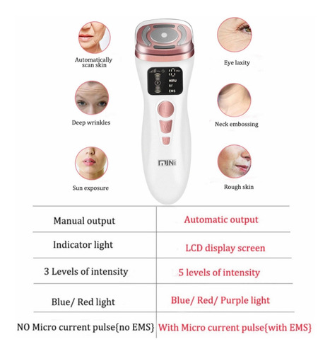 Mini Hifu Facial Y Corporal Rf Ultrasonic Led Version 2