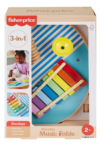 Mesa Musical De Madera 3 En 1 Juguete Fisher Price