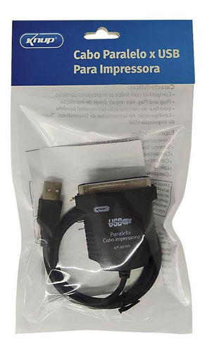 Cabo Conversor Usb Paralelo Db36 Lpt Impressora Lx300 36 Pin