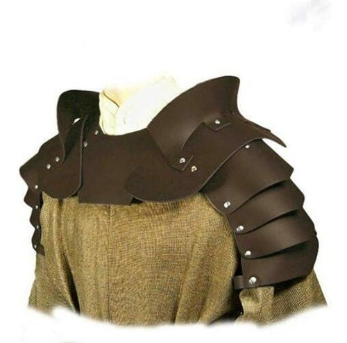 Arma Y Armadura - Medieval Leather Pauldrons With Gorget Arm
